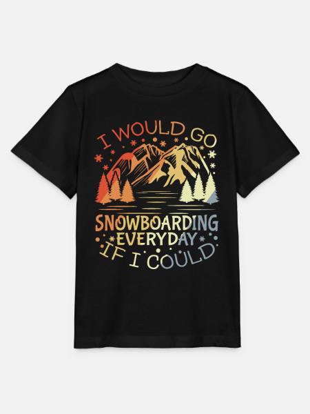 Snowboarder Motivation - Stanley/Stella Kinder T-Shirt MINI CREATOR - Schwarz