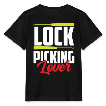 Lock Picking Lover Cracker Cracking Lock - T-shirt bio MINI CREATOR Stanley/Stella Enfant - noir - Devant - Mikhail (115cm)