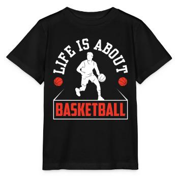 Life revolves around basketball player team - Stanley/Stella MINI CREATOR Kids’ T-Shirt - black - Front - Mikhail (115cm)