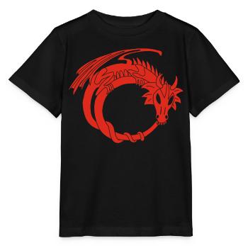 L'anneau du dragon rouge - T-shirt bio MINI CREATOR Stanley/Stella Enfant - noir - Devant - Mikhail (115cm)