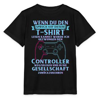 Zocken - Stanley/Stella Kinder T-Shirt MINI CREATOR  - Schwarz - Vorne - Mikhail (115cm)
