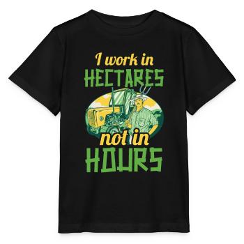 Ich Arbeite In Hektar Nicht In Stunden Bauern - Stanley/Stella Kinder T-Shirt MINI CREATOR  - Schwarz - Vorne - Mikhail (115cm)