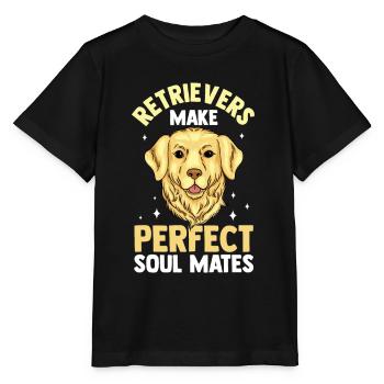Retrievers are perfect soulmate dog - Stanley/Stella MINI CREATOR Kids’ T-Shirt - black - Front - Mikhail (115cm)