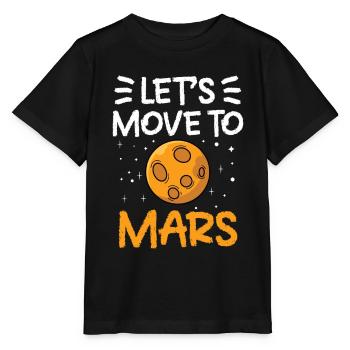 Departure to Mars Astronaut Planet Space - Stanley/Stella MINI CREATOR Kids’ T-Shirt - black - Front - Mikhail (115cm)