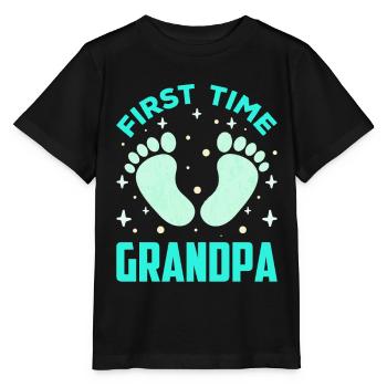 Das Erste Mal Opa Süß Erstes Mal Großeltern - Stanley/Stella Kinder T-Shirt MINI CREATOR  - Schwarz - Vorne - Mikhail (115cm)