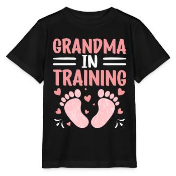 Grandma In Training Sweet First Time Grandparents - Stanley/Stella MINI CREATOR Kids’ T-Shirt - black - Front - Mikhail (115cm)