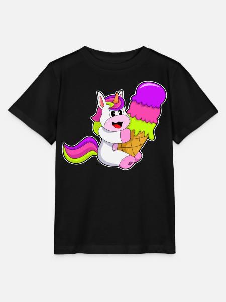 Einhorn Waffeleis - Stanley/Stella Kinder T-Shirt MINI CREATOR  - Schwarz