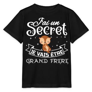 Annonce Bébé Secret Futur Grande Frère Body Unique - T-shirt bio MINI CREATOR Stanley/Stella Enfant - noir - Devant - Mikhail (115cm)