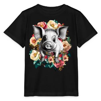 Cochon - T-shirt bio MINI CREATOR Stanley/Stella Enfant - noir - Devant - Mikhail (115cm)