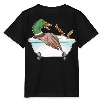 Ente Baden Badewanne - Stanley/Stella Kinder T-Shirt MINI CREATOR  - Schwarz - Vorne - Mikhail (115cm)