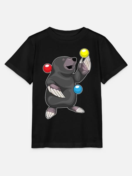 Maulwurf Jongleur Jonglieren - Stanley/Stella Kinder T-Shirt MINI CREATOR - Schwarz