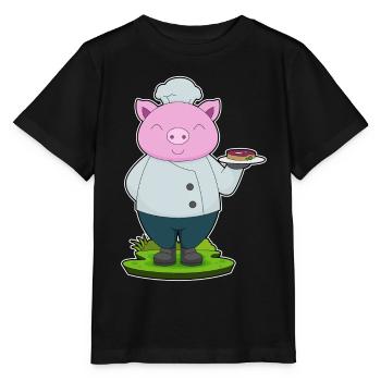 Pork Cook Meat Cooking - Stanley/Stella MINI CREATOR Kids’ T-Shirt - black - Front - Mikhail (115cm)