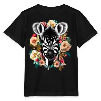 Zebra - Stanley/Stella Kinder T-Shirt MINI CREATOR  - Schwarz - Vorne - Mikhail (115cm)