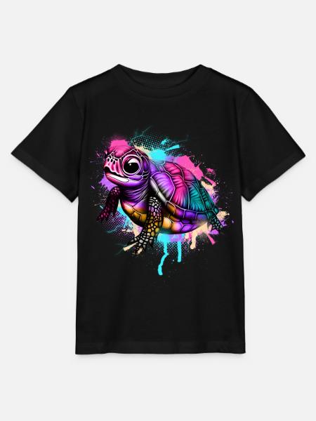 Schildkröte Meeresschildkröte Landschildkröte - Stanley/Stella T-shirt MINI CREATOR til børn - sort
