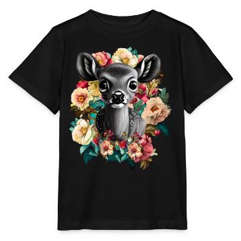 Roe deer - Stanley/Stella MINI CREATOR Kids’ T-Shirt - black - Front - Mikhail (115cm)
