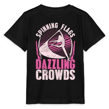 Color Guard Flags Dazzling Crowds - Stanley/Stella MINI CREATOR Kids’ T-Shirt - black - Front - Mikhail (115cm)