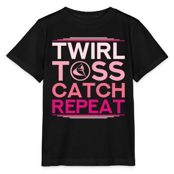 Color Guard Color Guardian Twil Toss Catch Repeat - Stanley/Stella MINI CREATOR Kids’ T-Shirt - black - Front - Mikhail (115cm)