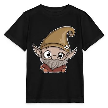 Gnome Dwarf Gnome - Stanley/Stella MINI CREATOR Kids’ T-Shirt - black - Front - Mikhail (115cm)