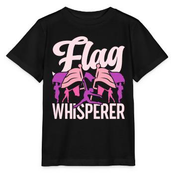 Color Guard Color Guardian Flag Whisperer - Stanley/Stella MINI CREATOR Kids’ T-Shirt - black - Front - Mikhail (115cm)