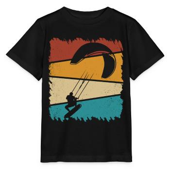 Kitesurfen Kitesurf Kitesurfer Kiteboard - Stanley/Stella Kinder T-Shirt MINI CREATOR  - Schwarz - Vorne - Mikhail (115cm)