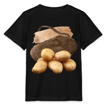 Potato, Potato Design, Vegan Potatoes - Stanley/Stella MINI CREATOR Kids’ T-Shirt - black - Front - Mikhail (115cm)