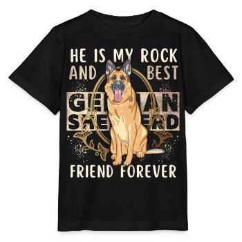 Deutscher Schäferhund, lustiger Spruch, Rassehund - Stanley/Stella Kinder T-Shirt MINI CREATOR  - Schwarz - Vorne - Mikhail (115cm)