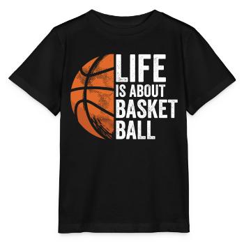 Life revolves around basketball team players - Stanley/Stella MINI CREATOR Kids’ T-Shirt - black - Front - Mikhail (115cm)