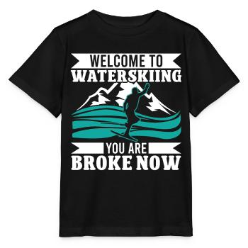 Bienvenue au ski nautique, vous êtes fauché maintenant - T-shirt bio MINI CREATOR Stanley/Stella Enfant - noir - Devant - Mikhail (115cm)