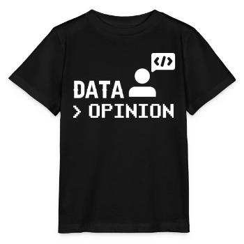 Data > Opinion Programmeur Codeur Codeur - T-shirt bio MINI CREATOR Stanley/Stella Enfant - noir - Devant - Mikhail (115cm)