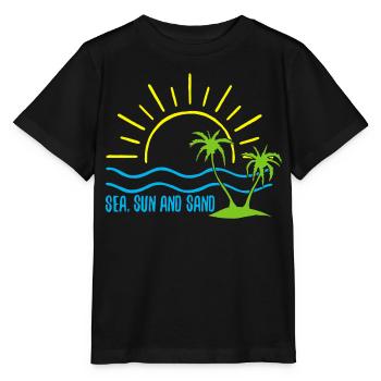 Meer, Sonne und Sand - Stanley/Stella Kinder T-Shirt MINI CREATOR  - Schwarz - Vorne - Mikhail (115cm)