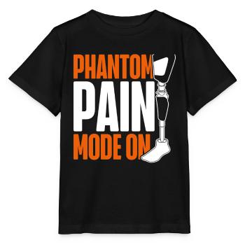 Beinprothese Phantom Pain Mode On - Stanley/Stella Kinder T-Shirt MINI CREATOR  - Schwarz - Vorne - Mikhail (115cm)