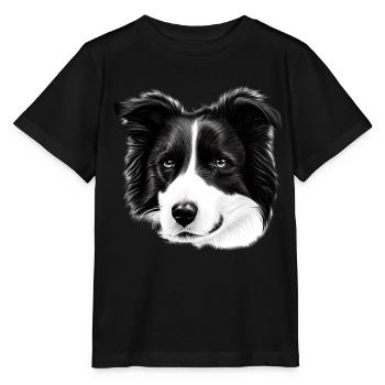 Shorthair Border Collie Herding Dog - Stanley/Stella MINI CREATOR Kids’ T-Shirt - black - Front - Mikhail (115cm)