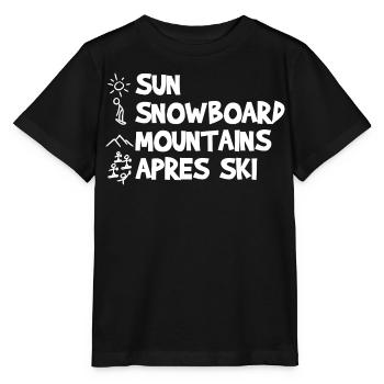 Blague drôle sur le snowboard - T-shirt bio MINI CREATOR Stanley/Stella Enfant - noir - Devant - Mikhail (115cm)
