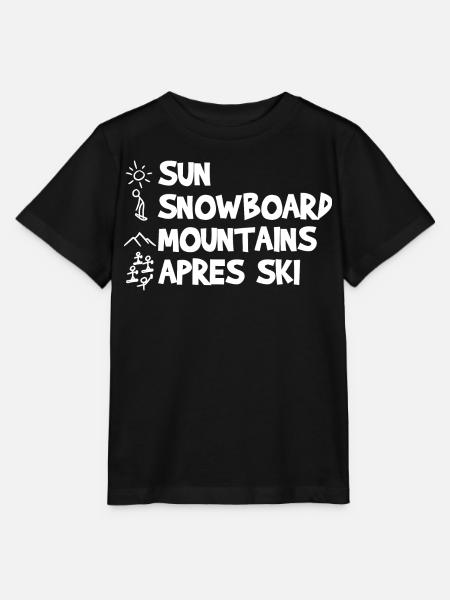 Lustiger Snowboarding Witz - Stanley/Stella Kinder T-Shirt MINI CREATOR - Schwarz