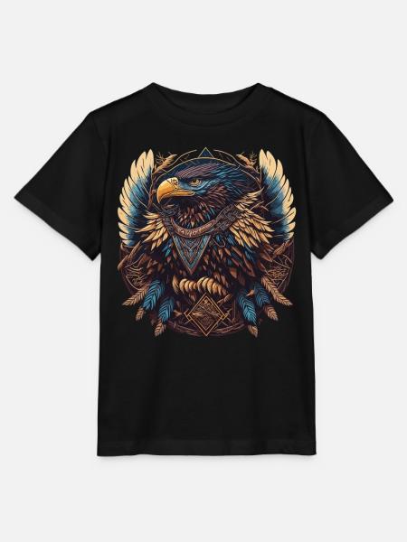 Nomadischer Adler Traumfänger - Stanley/Stella Kinder T-Shirt MINI CREATOR  - Schwarz