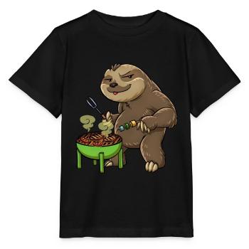 Crickets Sloth - Stanley/Stella MINI CREATOR Kids’ T-Shirt - black - Front - Mikhail (115cm)