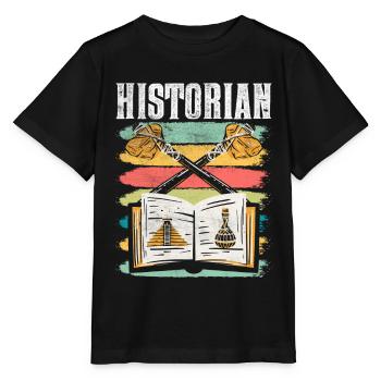 Historien Histoire Professeur d’histoire - T-shirt bio MINI CREATOR Stanley/Stella Enfant - noir - Devant - Mikhail (115cm)