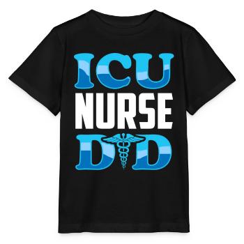 Intensive Care Nurse Dad Intensive Care - Stanley/Stella MINI CREATOR Kids’ T-Shirt - black - Front - Mikhail (115cm)