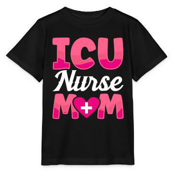 Intensive Care Nurse Mom Intensive Care - Stanley/Stella MINI CREATOR Kids’ T-Shirt - black - Front - Mikhail (115cm)