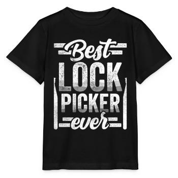 Le meilleur serrurier jamais choisi - T-shirt bio MINI CREATOR Stanley/Stella Enfant - noir - Devant - Mikhail (115cm)