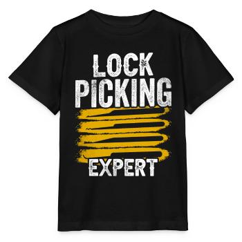 Lockpicking Expert Lock Picking Lock Cracking - T-shirt bio MINI CREATOR Stanley/Stella Enfant - noir - Devant - Mikhail (115cm)
