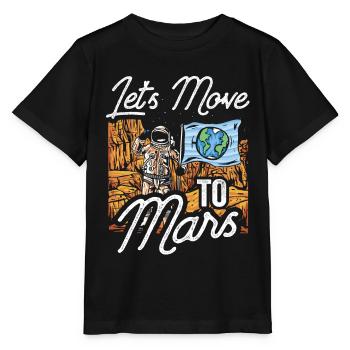 Departure to Mars Space Planet Astronaut - Stanley/Stella MINI CREATOR Kids’ T-Shirt - black - Front - Mikhail (115cm)