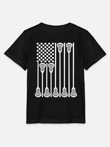 Patriotischer US Lacrosse Spieler - Stanley/Stella Kinder T-Shirt MINI CREATOR  - Schwarz