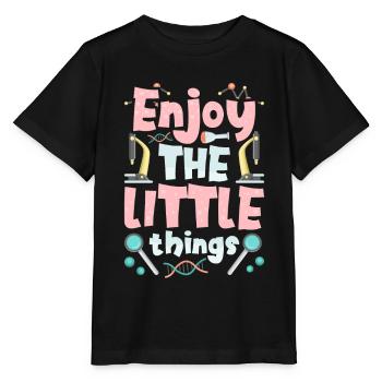 Profitez des petites choses Microscopes Microscope - T-shirt bio MINI CREATOR Stanley/Stella Enfant - noir - Devant - Mikhail (115cm)