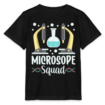 Microscope Team Dictons Microscopes Microscopes - T-shirt bio MINI CREATOR Stanley/Stella Enfant - noir - Devant - Mikhail (115cm)