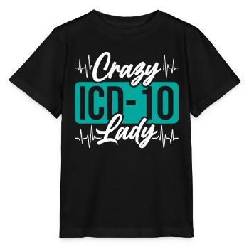 Coding Specialist Crazy IDC-10 Lady - Stanley/Stella MINI CREATOR Kids’ T-Shirt - black - Front - Mikhail (115cm)