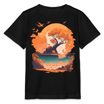 Nature pure Vacances Détente - T-shirt bio MINI CREATOR Stanley/Stella Enfant - noir - Devant - Mikhail (115cm)