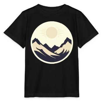 Mountains in the sunshine - Stanley/Stella MINI CREATOR Kids’ T-Shirt - black - Front - Mikhail (115cm)