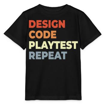 Flux de travail de développement de jeux - T-shirt bio MINI CREATOR Stanley/Stella Enfant - noir - Devant - Mikhail (115cm)