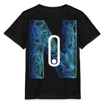 Pas de lettre N Nom Pas de ligne fine sur le terrain Geo - T-shirt bio MINI CREATOR Stanley/Stella Enfant - noir - Devant - Mikhail (115cm)